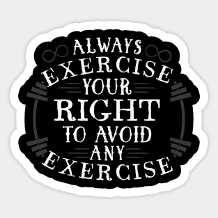 Exercise Your Right Sticker